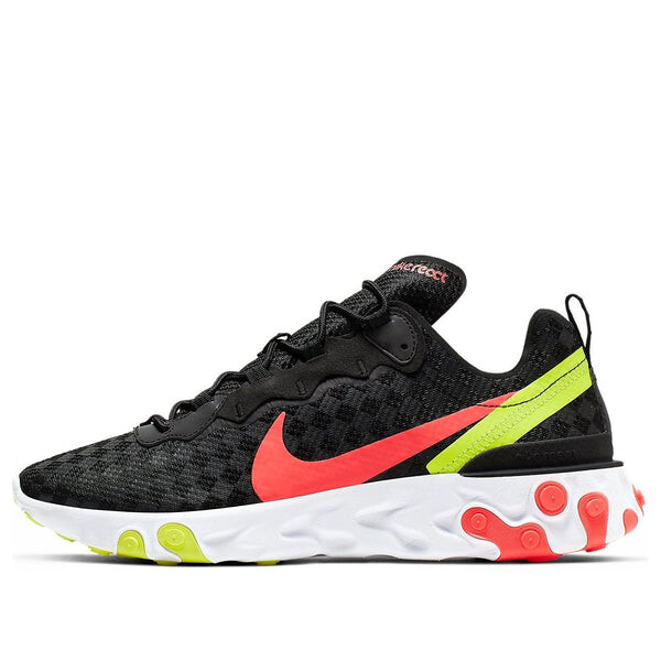 

Кроссовки react element 55 'black crimson volt' Nike, черный