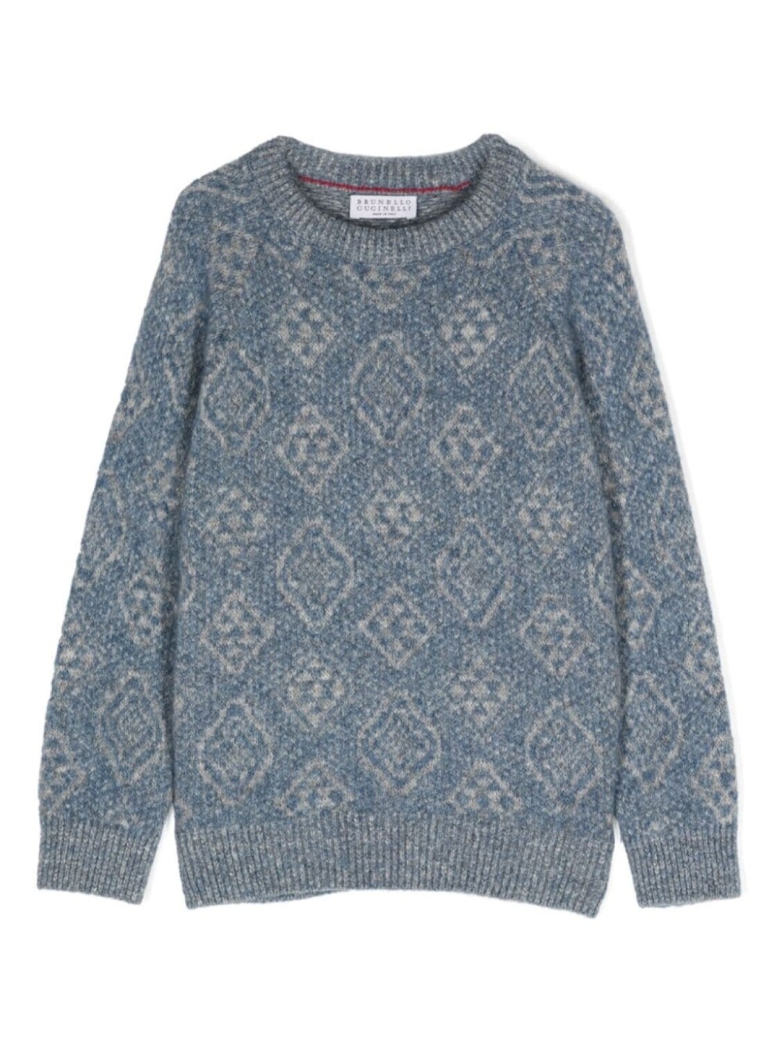 

Brunello Cucinelli Kids узорчатый свитер, синий