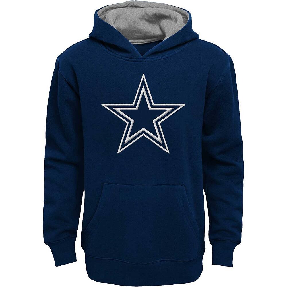 темно-синий пуловер с капюшоном для дошкольников Dallas Cowboys Prime Outerstuff, цвет Cow Navy