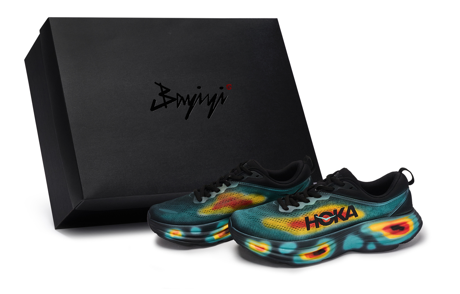 

HOKA ONE ONE Bondi 8 устойчивые к истиранию низкие кроссовки для бега мужские black blue yellow