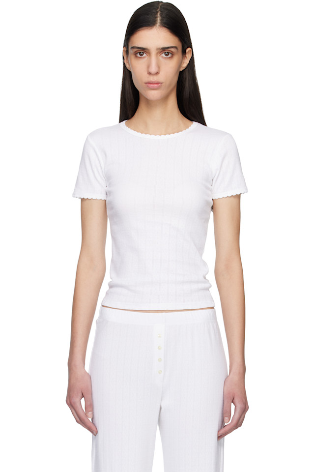 

Футболка Pointelle приталенного кроя Leset, белый