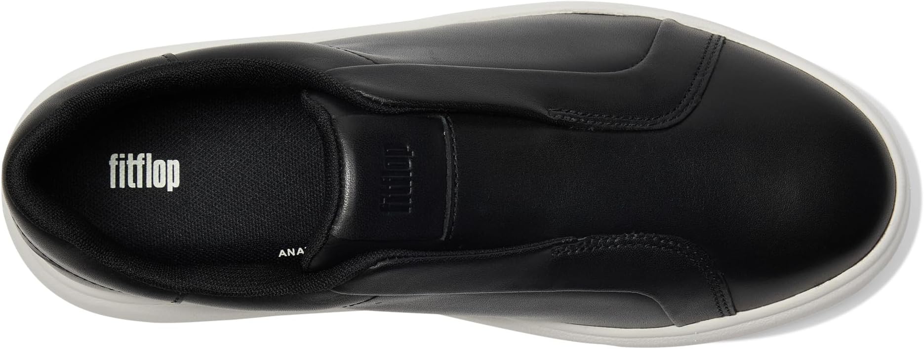 Кроссовки FitFlop Rtg Leather Laceless Sneakers, черный — фото 2