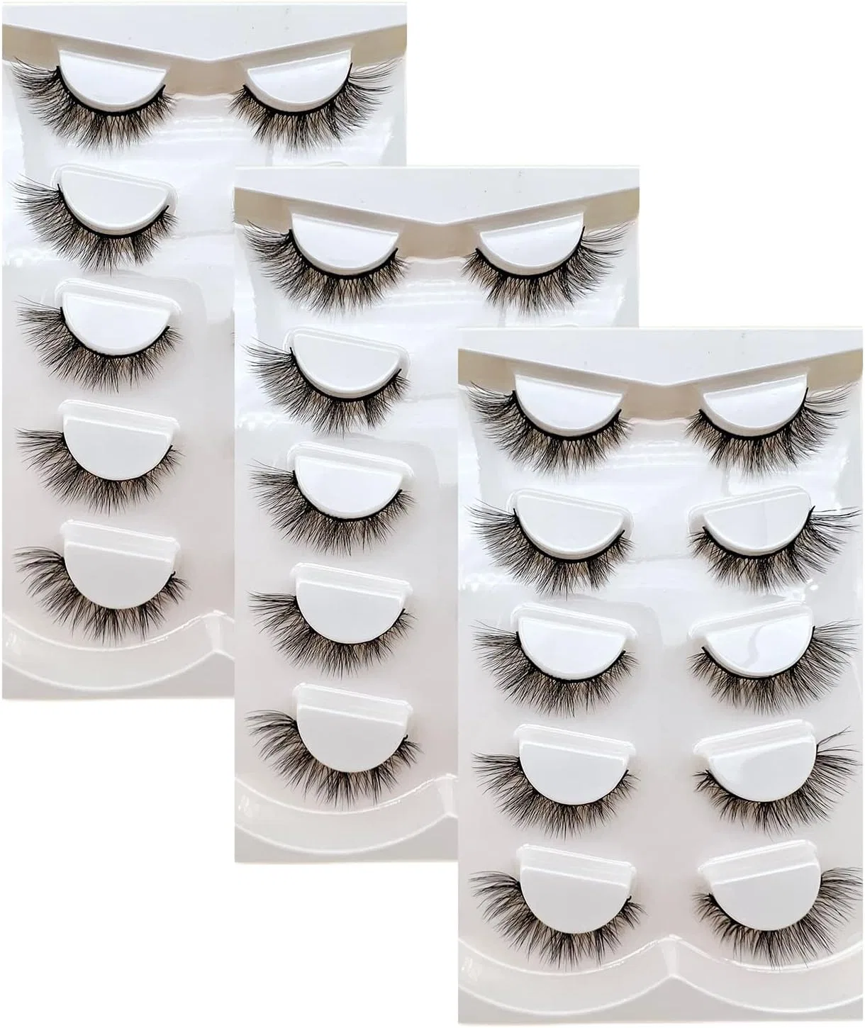 Ресницы накладные полу-натуральные Cat Eye TIYETA 15 пар D620k
