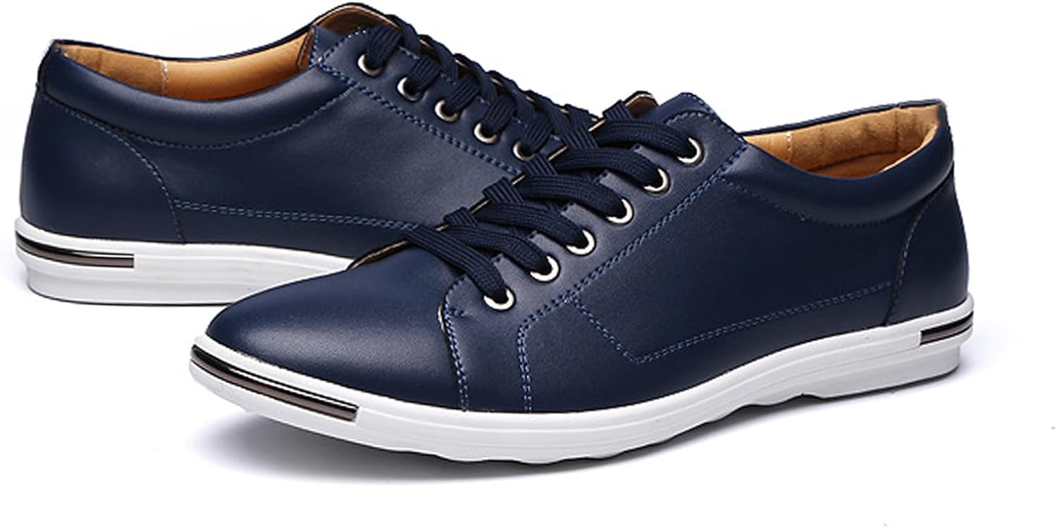 

Мужские повседневные кожаные кроссовки Aceptolcom, деловые и повседневные, дышащие модные кроссовки для мужчин, темно-синий