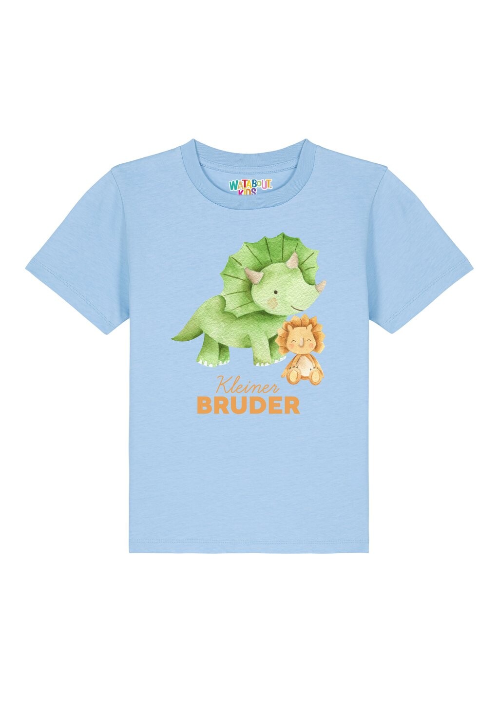 Футболка с принтом DINOSAURIER  KLEINER BRUDER watapparel, светло-голубой — фото 3