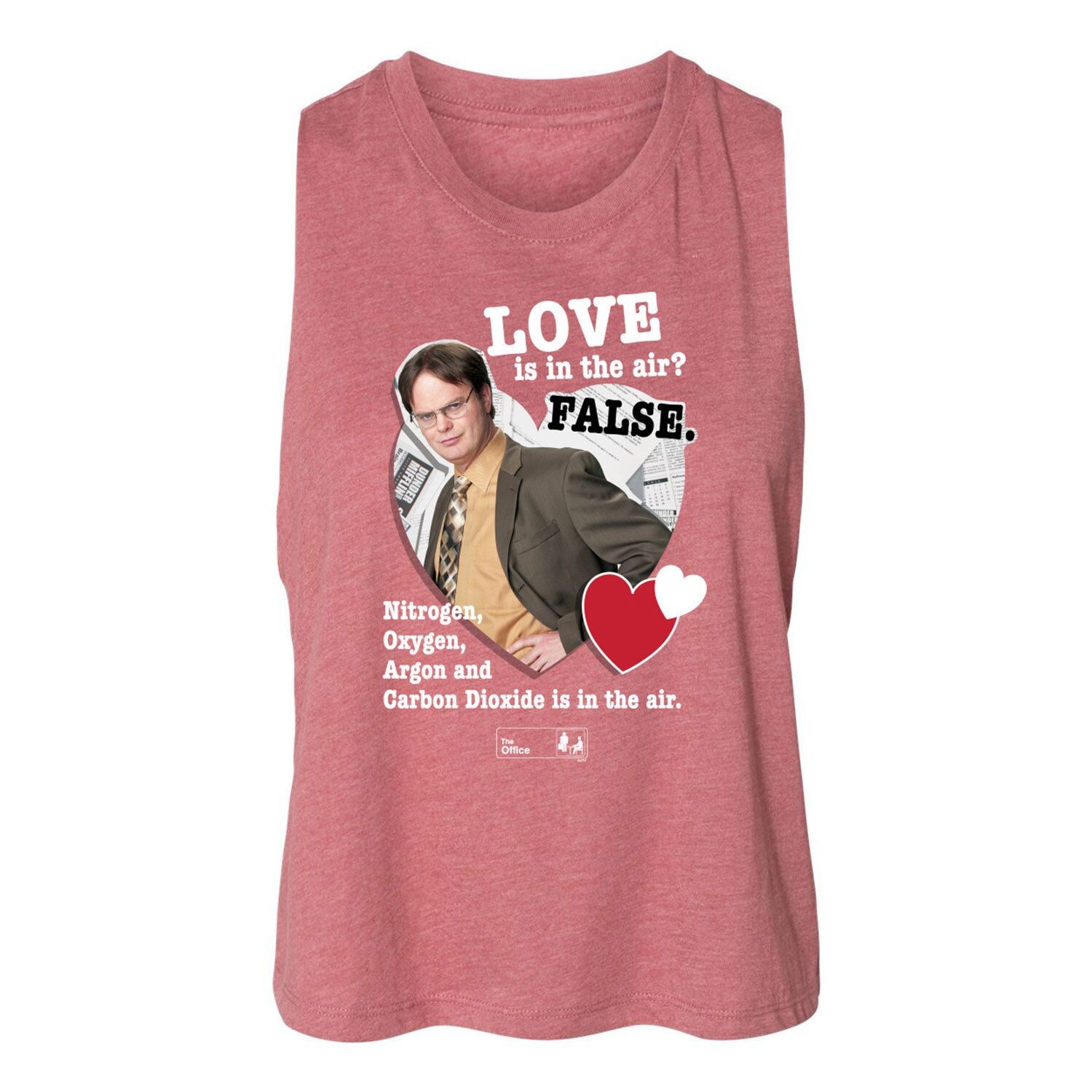 

Укороченная майка The Office Love Is In The Air для юниоров Licensed Character, розовый