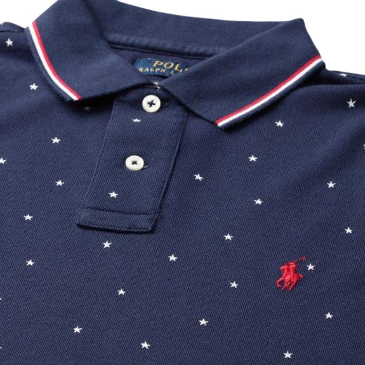 Мужская поло Polo Ralph Lauren, синий — фото 4