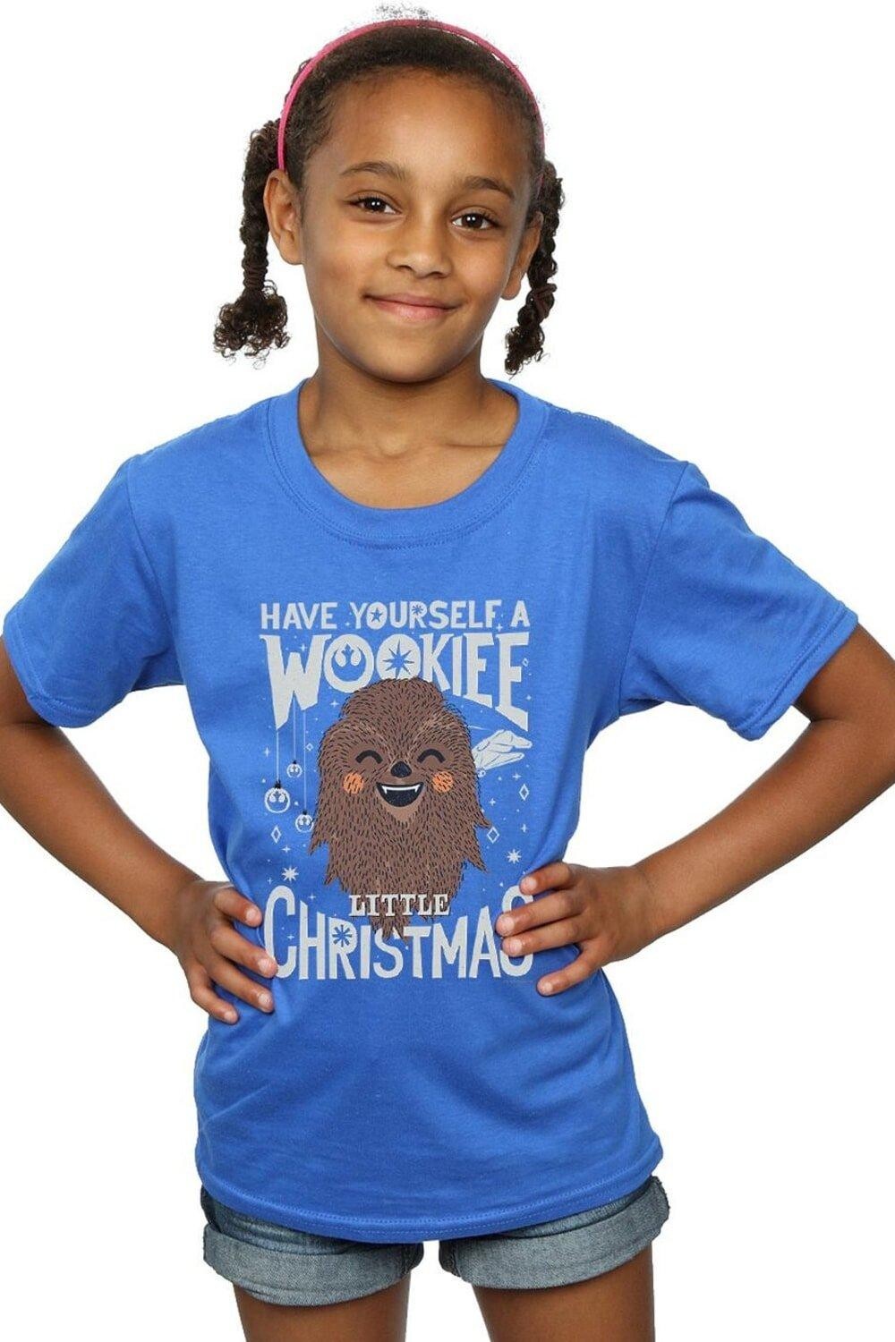 

Хлопковая футболка Wookie Little Christmas Star Wars, синий