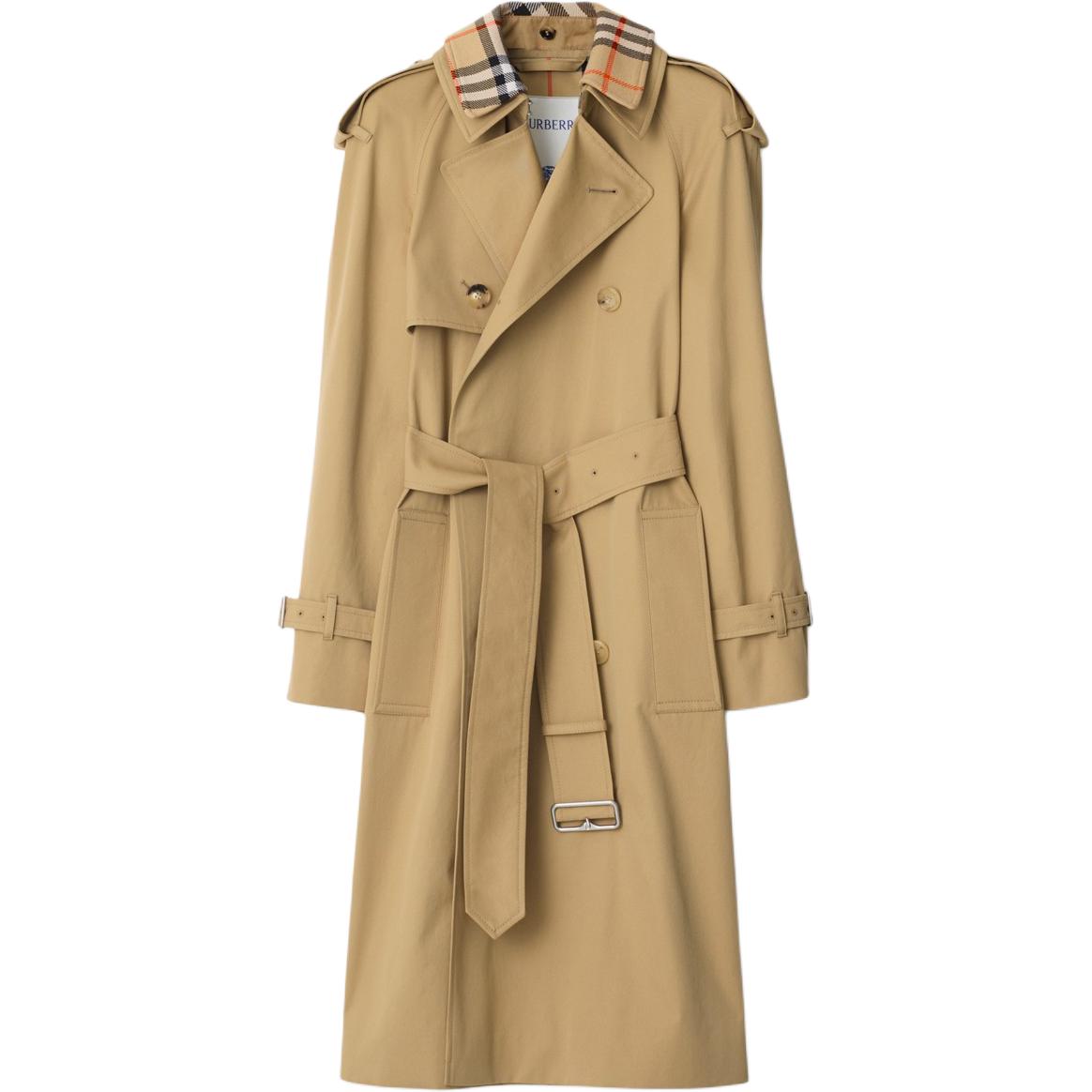 

Хлопковый тренчкот с зазубренными лацканами Burberry, Linen