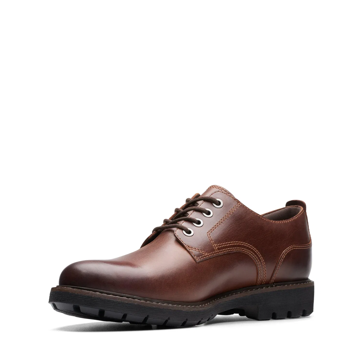 Дерби Clarks Batcombe Tie из темно-коричневой кожи, коричневый — фото 4