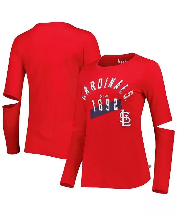 

Женская красная футболка с длинным рукавом St. Louis Cardinals Formation Touch