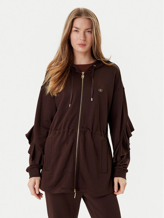 

Свитшот regular fit TF5205 F0778 Liu Jo Sport, коричневый
