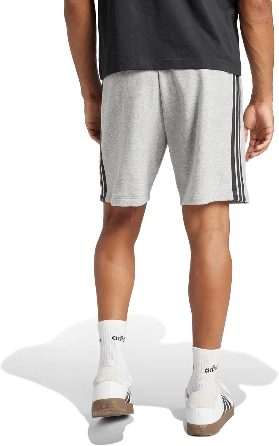 Мужские шорты Adidas Essential Three Stripes из французской махровой ткани — фото 2