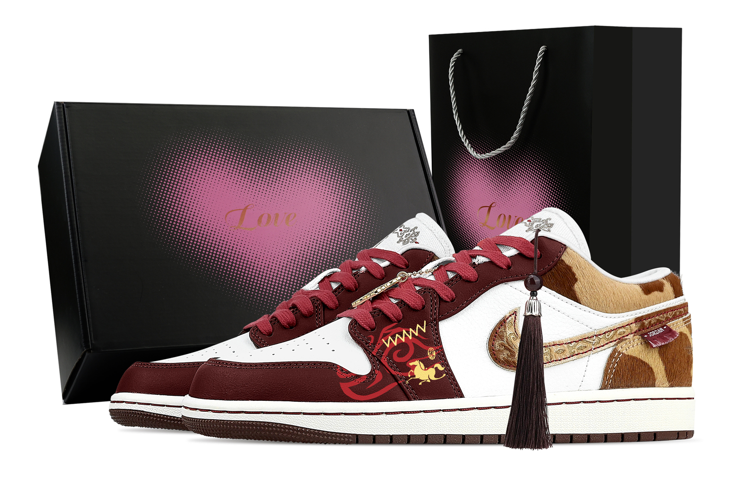 

Jordan Air 1 Dragon Spirit, Heart Box, устойчивые к истиранию низкие баскетбольные кроссовки в винтажном стиле для мужчин, красный коричневый