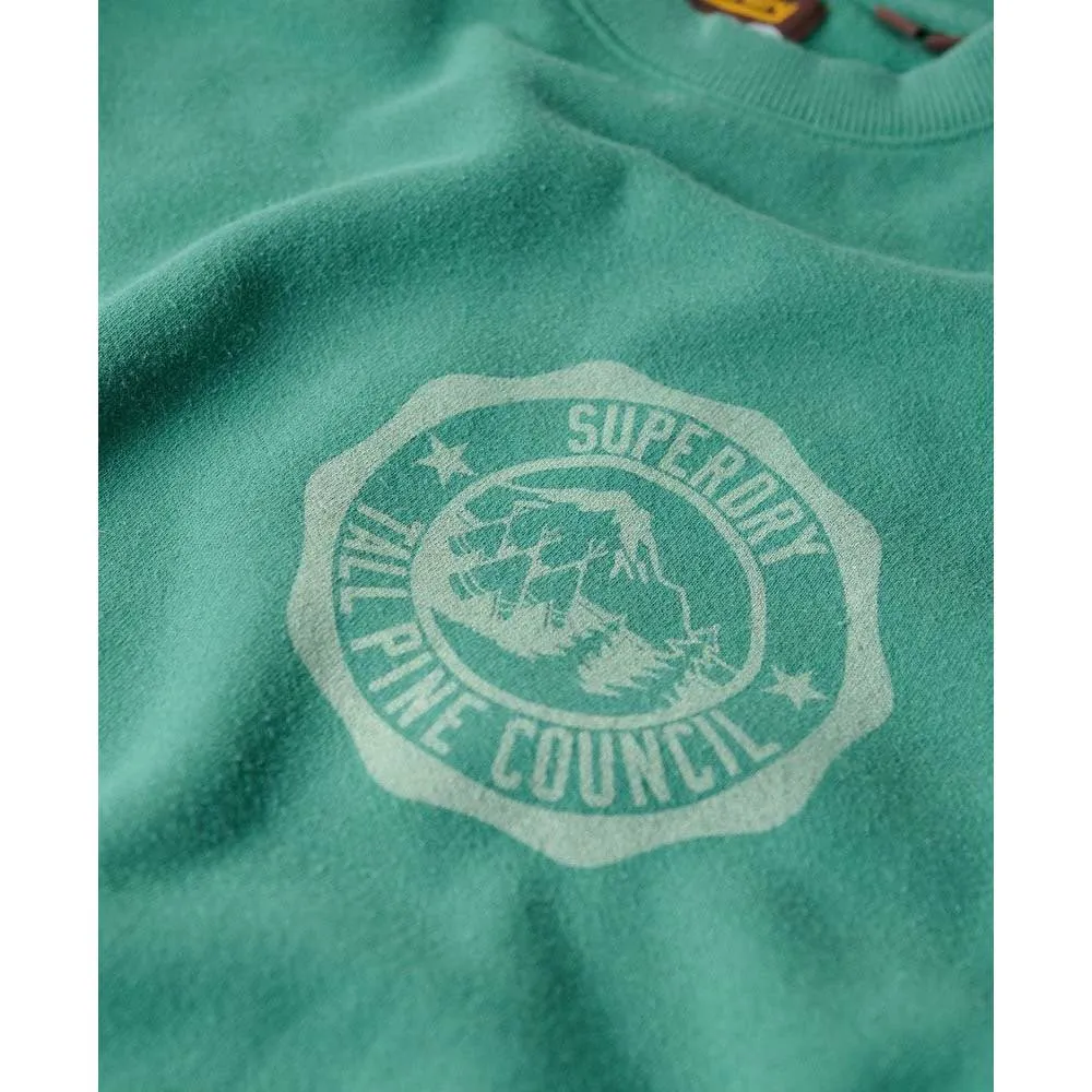 Толстовка Superdry Lo-Fi Outdoor Mono Relaxd, зеленый — фото 3