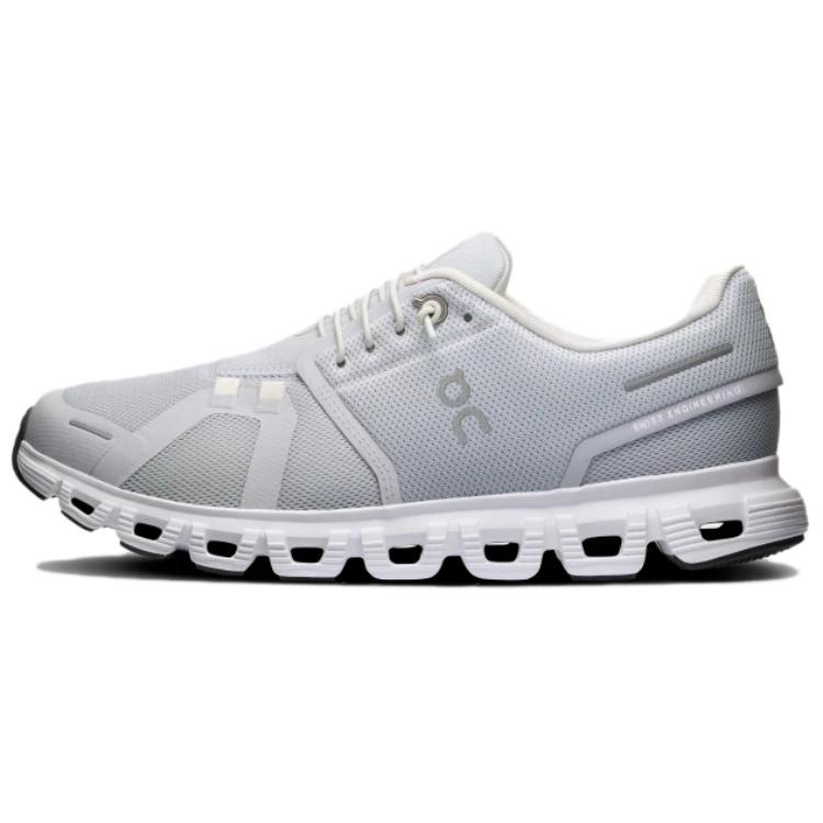 

On Облачные 6 нескользящие износостойкие низкие повседневные кроссовки для бега women's серый белый
