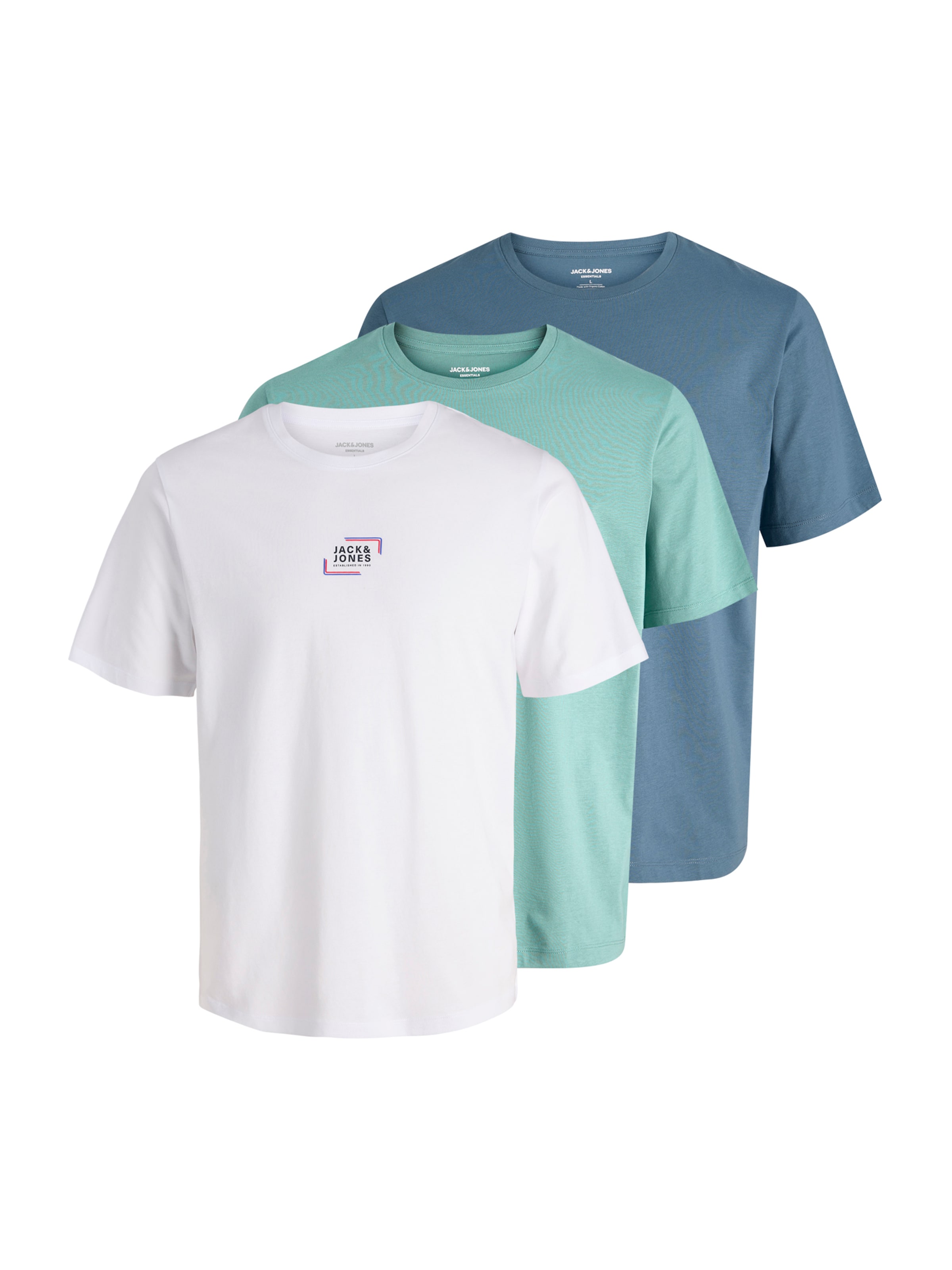

Jack & Jones Junior Футболка в цветах Navy, Jade, White