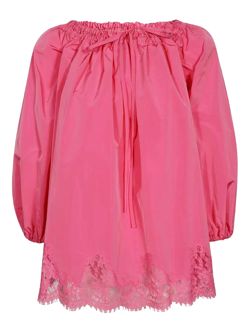 

Блузка с кружевной отделкой Ermanno Scervino, розовый