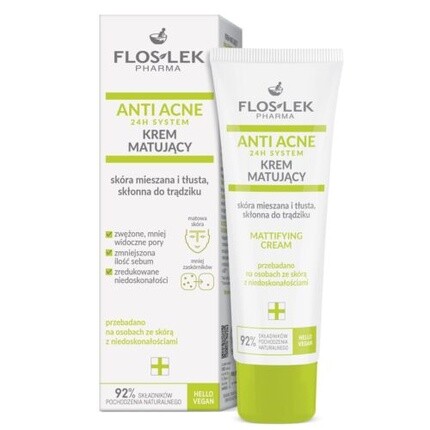 

Матирующий крем Anti-Acne 24h System 50 мл Floslek Assorted
