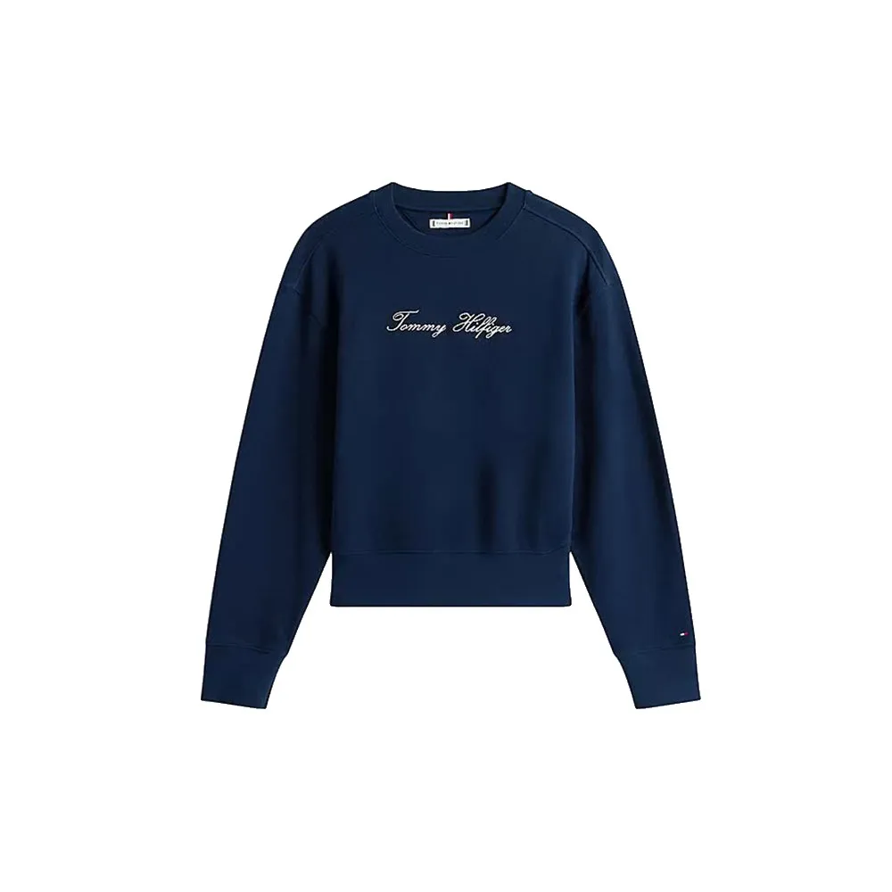 Толстовка Tommy Hilfiger Lurex Script Regular Fit, синий — фото 3