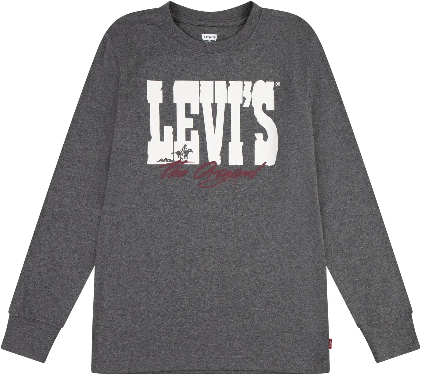 

Детская рубашка с длинными рукавами Levi's "LVB YEE-HAW LS TEE", для МАЛЬЧИКОВ Levi'S Kids, цвет Charcoal Heather