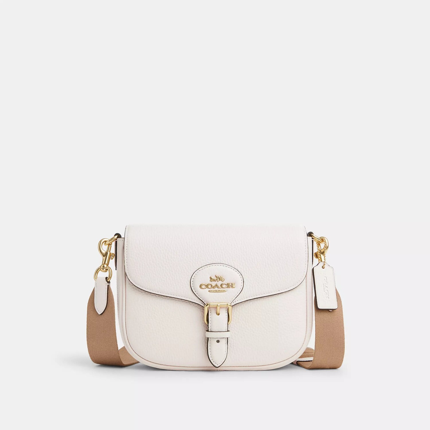 

Седельная сумка Coach Outlet Amelia, цвет Gold/Chalk