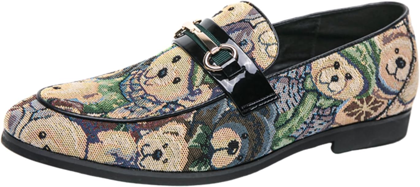 

Мужские модные лоферы с принтом, стильная повседневная обувь- идеально для отдыха, встреч с друзьями и ежедневных поездок Khwfjas, синий