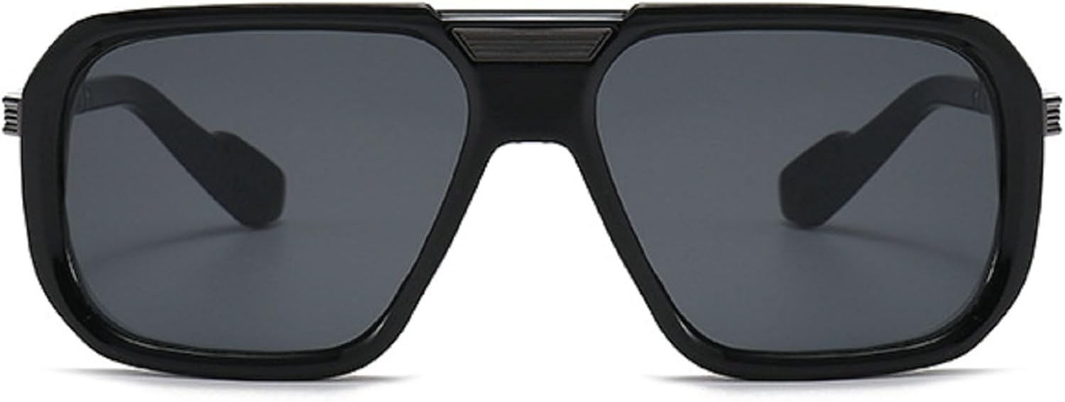 

Мужские солнцезащитные очки в стиле ретро, ​​модные солнцезащитные очки-пилот для женщин, очки с заклепками, трендовые градиентные темно-синие солнцезащитные очки mincl, Black