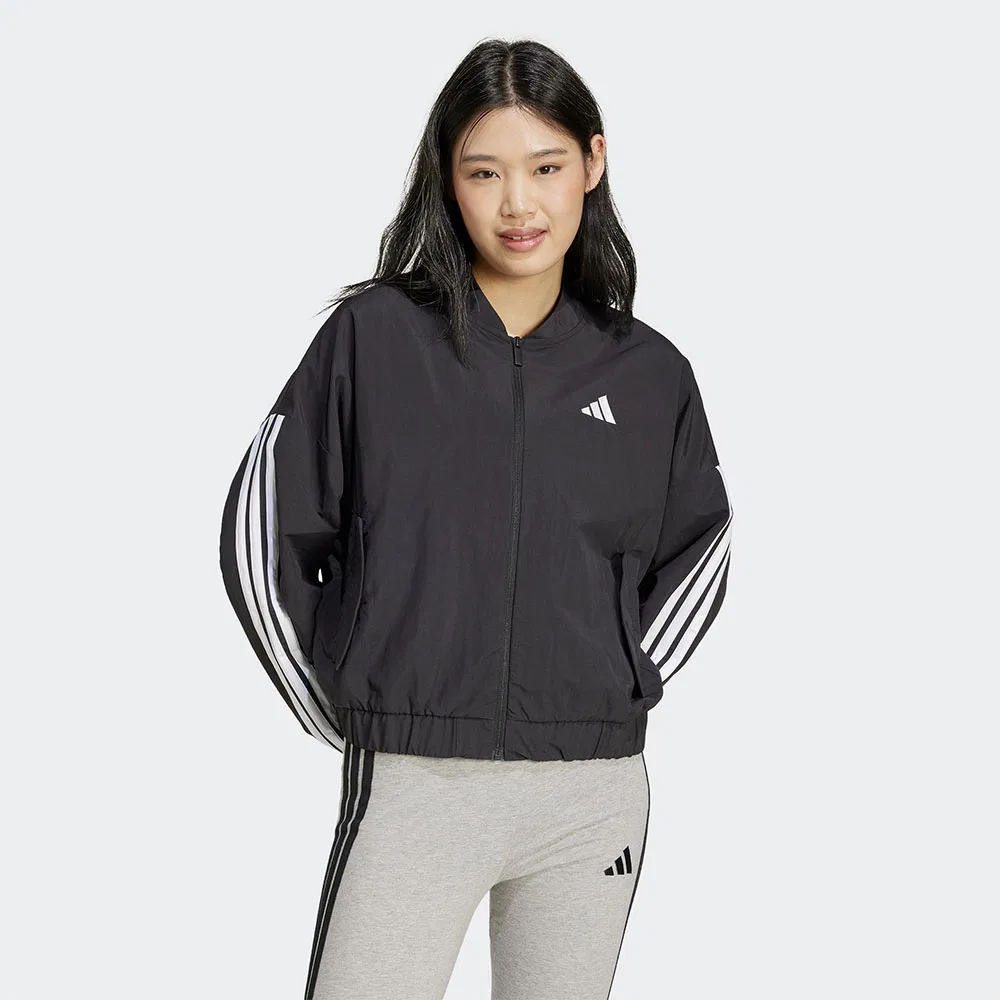 Женский тканый бомбер Essential 3S Lifestyle, чёрный, от Adidas