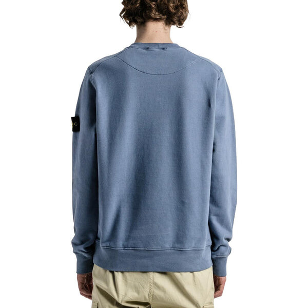 Толстовка garment dyed felpa sweatshirt 'blue' Stone Island, синий — фото 4
