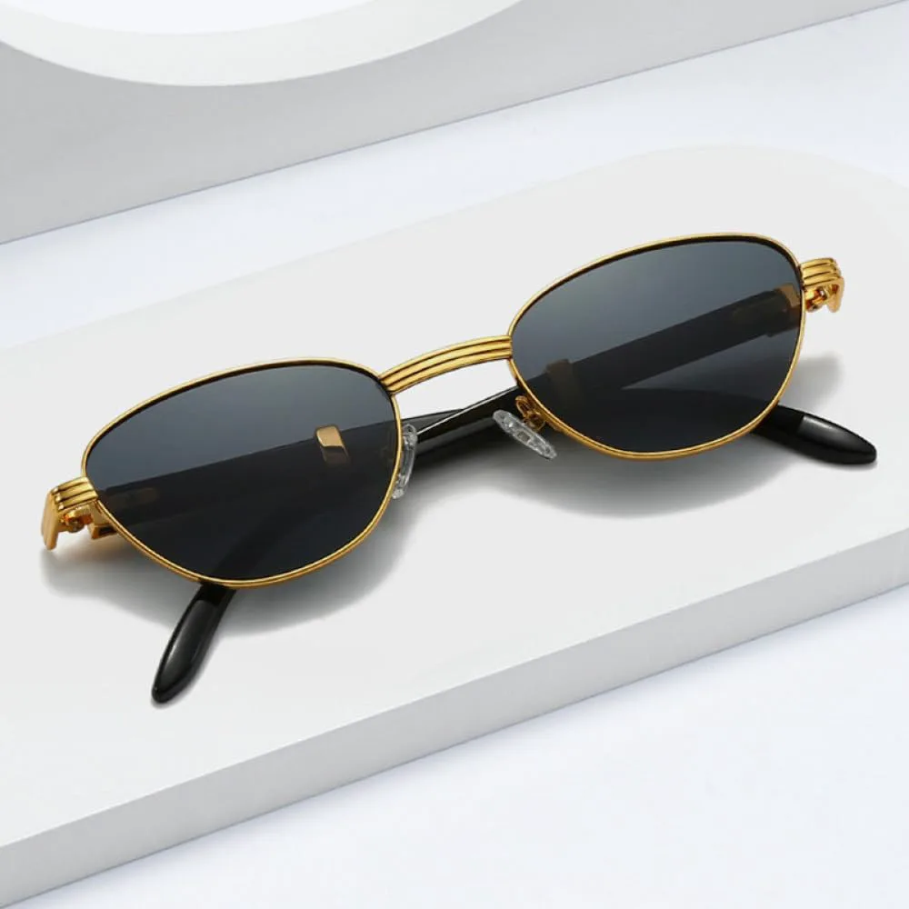 

Ретро-солнцезащитные очки «кошачий глаз» для женщин, модные очки с прозрачными градиентными линзами, солнцезащитные очки UV400 для мужчин TYUVIVO, Golden Pink