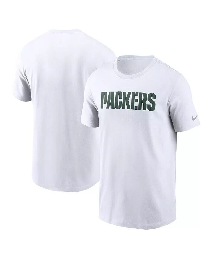 

Мужская белая футболка Green Bay Packers Primetime Wordmark Essential Nike