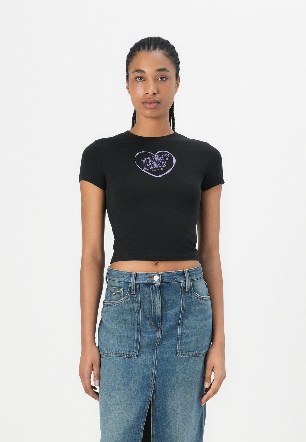 

Футболка с принтом SLIM HEART TEE Tommy Jeans, черный