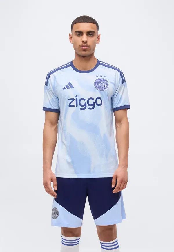 Футболка Ajax Amsterdam 26/27 третья клубная Adidas Performance, небесно-голубой/светящийся синий