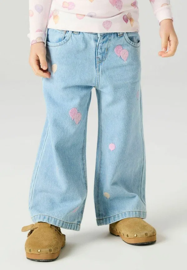 Джинсы с широкими штанинами, свободного кроя Name It, Medium Blue Denim — фото 2