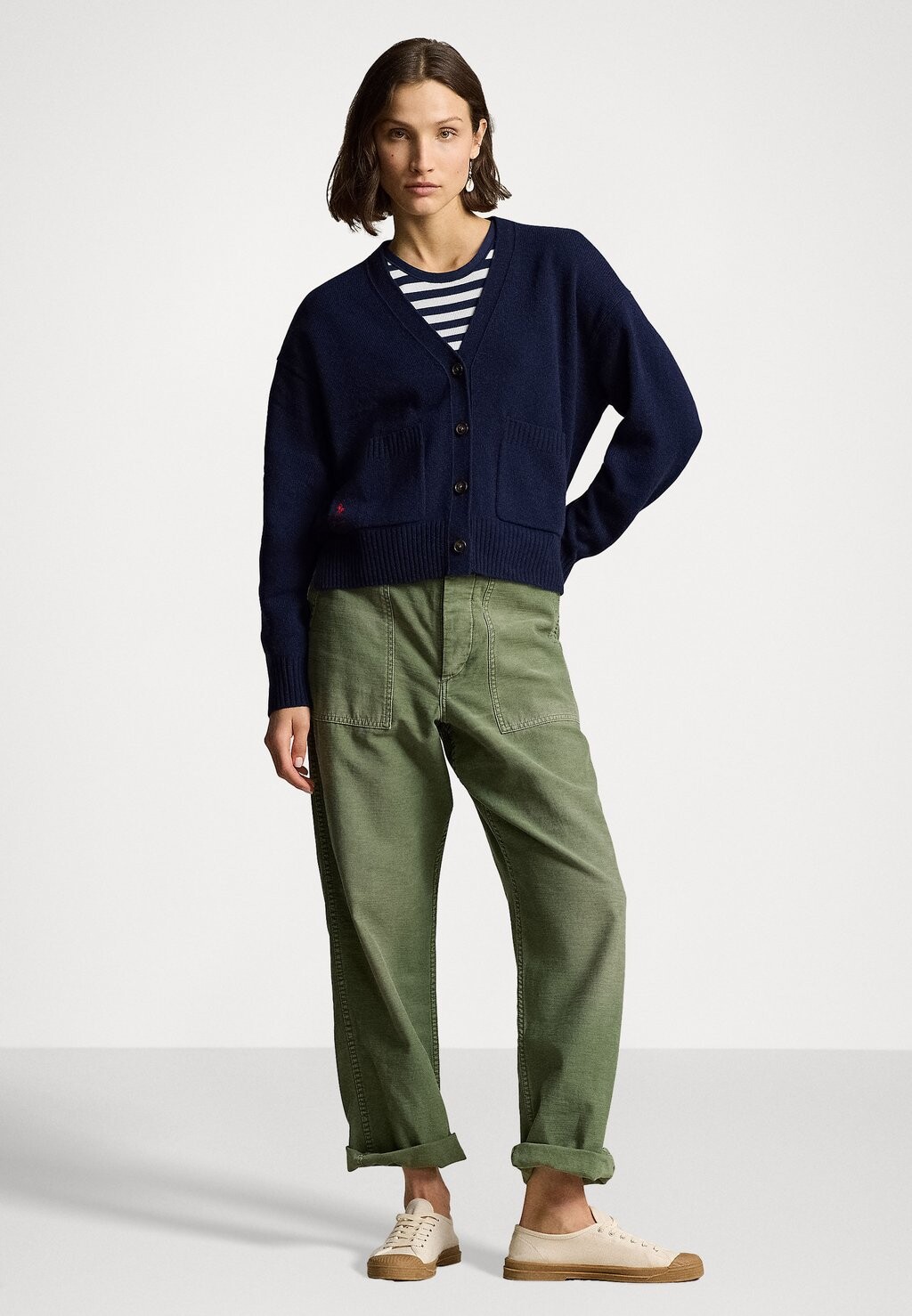 

Кардиган WOOL-BLEND V-NECK CARDIGAN Ralph Lauren, темно-синий