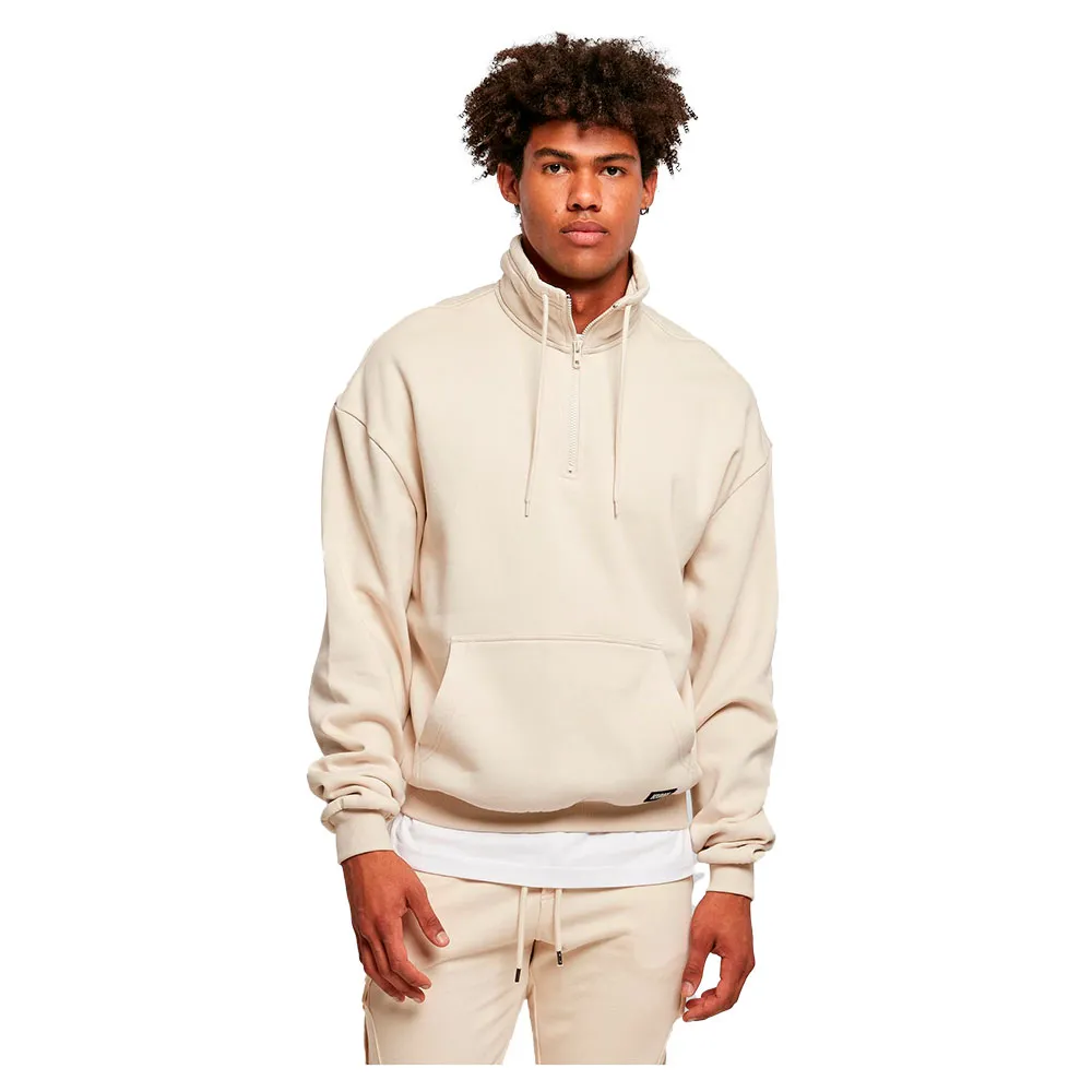 

Толстовка Urban Classics Organic Drawstring half zip, бежевый