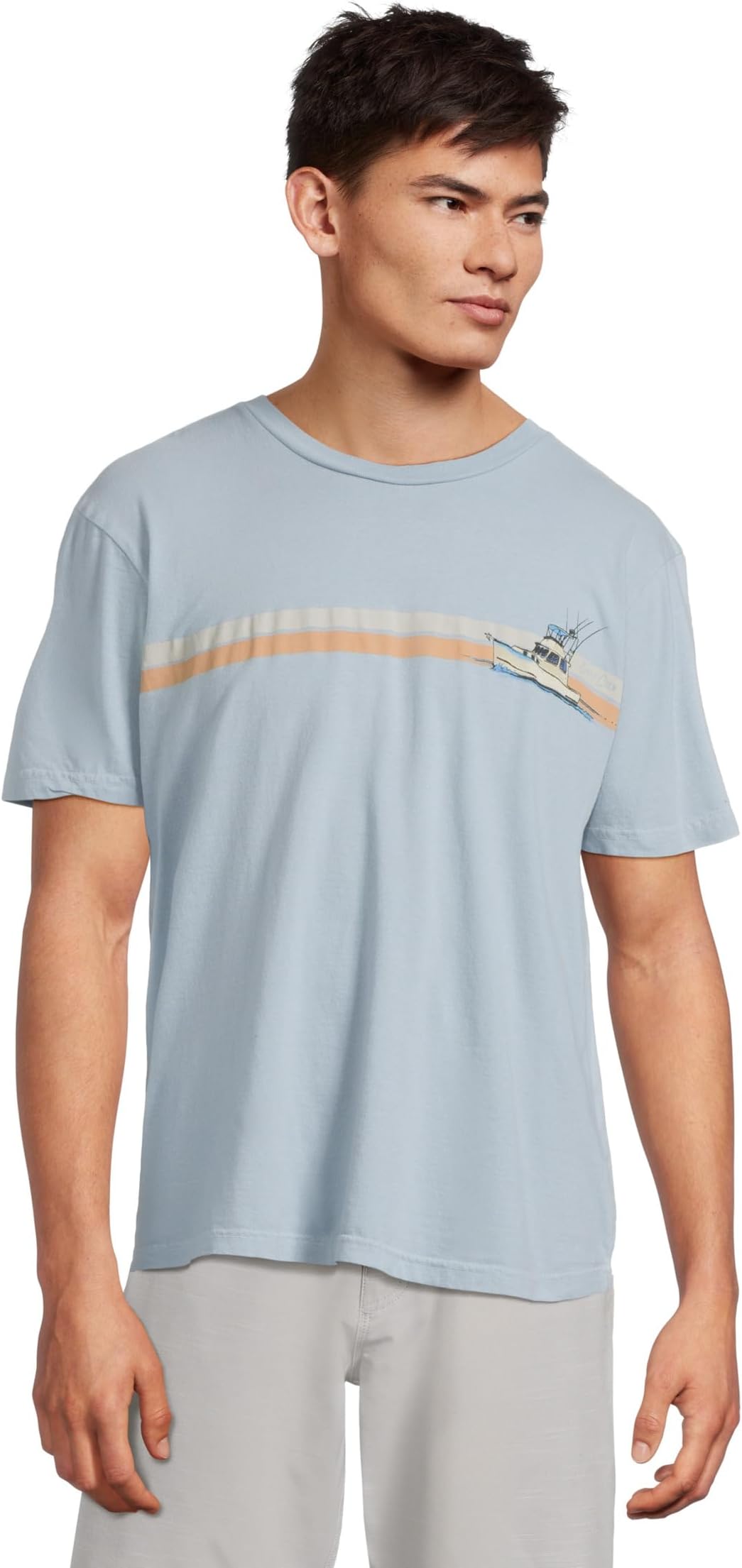 

Футболка Salty Crew Water Line Short Sleeve Tee, цвет Blue Fog