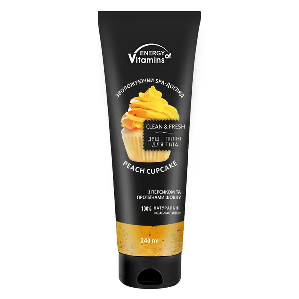 

Пенящийся пилинг для душа Peach Muffin, 240 мл Energy Of Vitamins