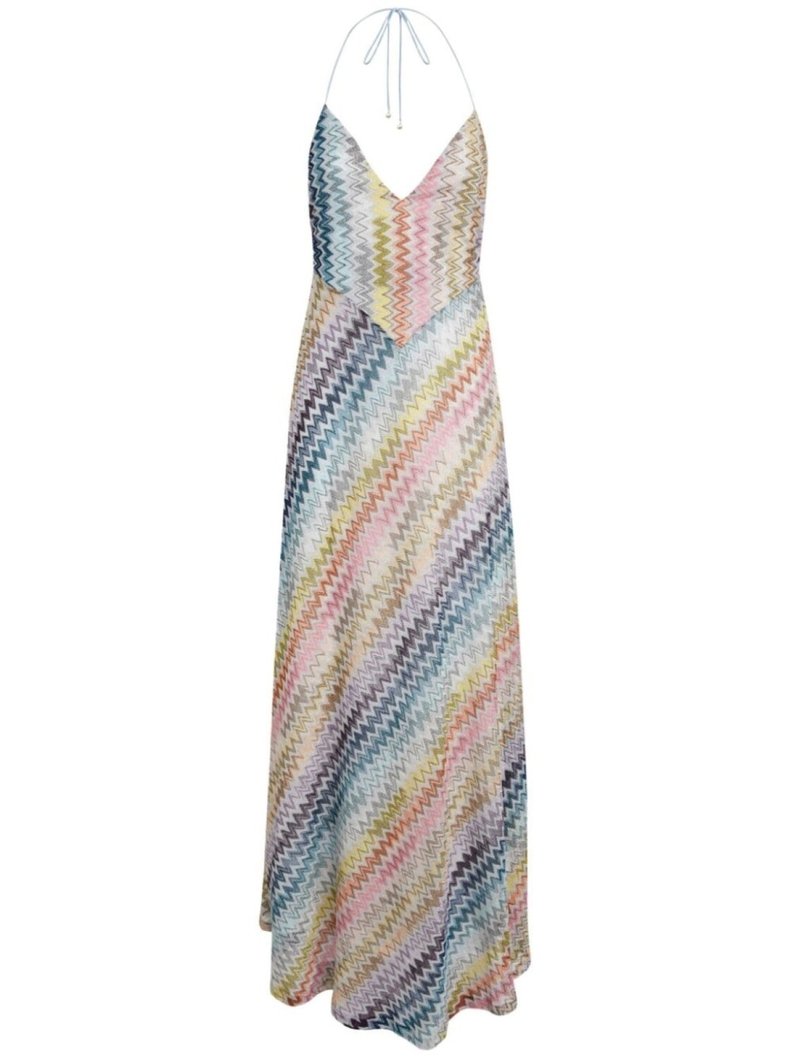 

Missoni платье макси с узором зигзаг, синий