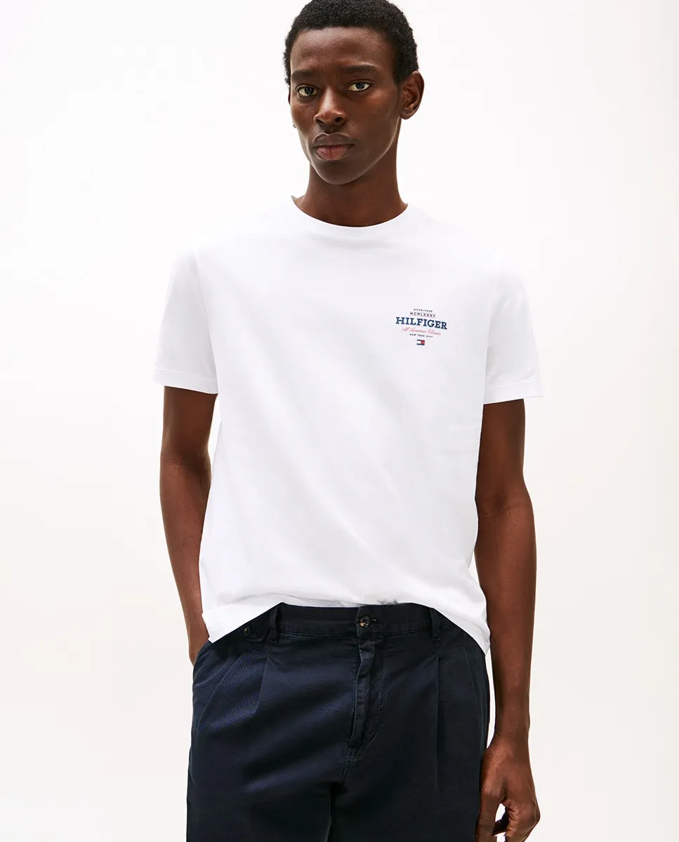 

Мужская футболка с прорезиненным брендингом Tommy Hilfiger, белый