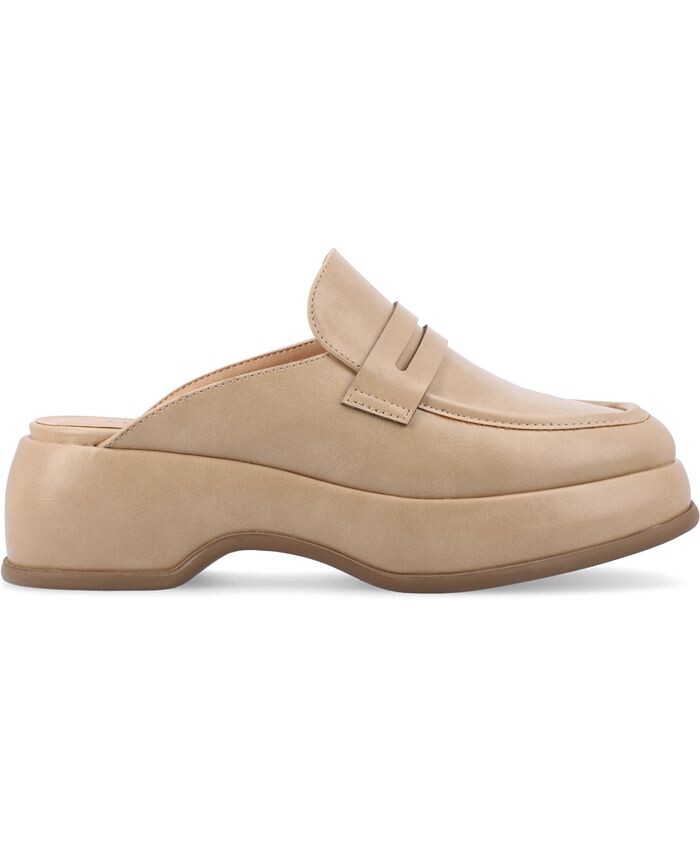 Женские туфли-мюли на платформе Antonina Tru Comfort из пенопласта Journee Collection, цвет Tan — фото 2