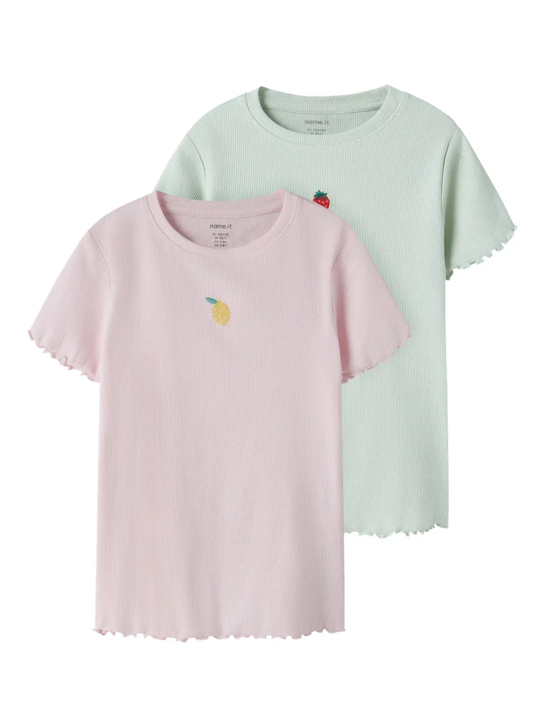 T-Shirts 2er-Pack Slim Fit Name it, pale aqua