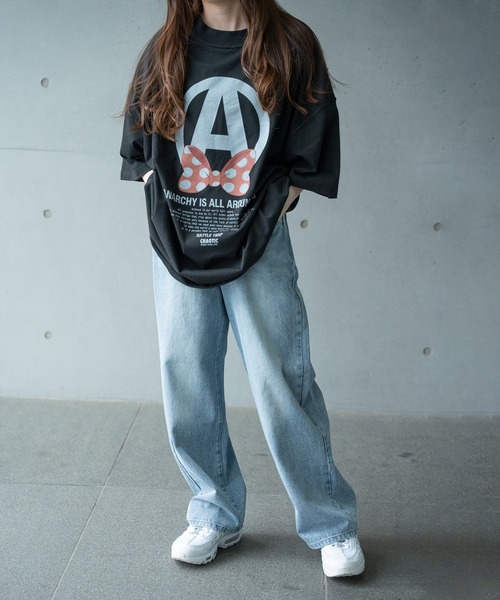 

Футболка оверсайз с принтом в горошек RATTLE TRAP, белый