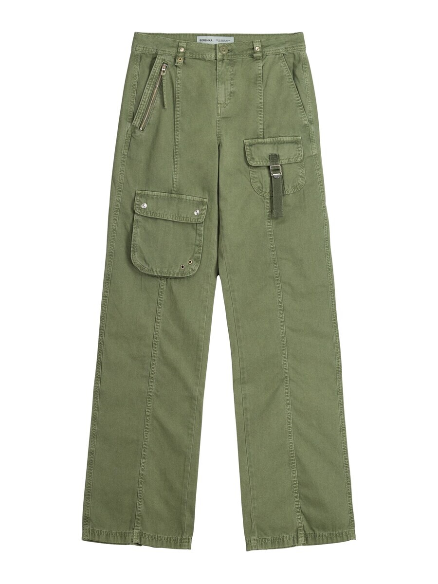 

Брюки карго Bershka, хаки