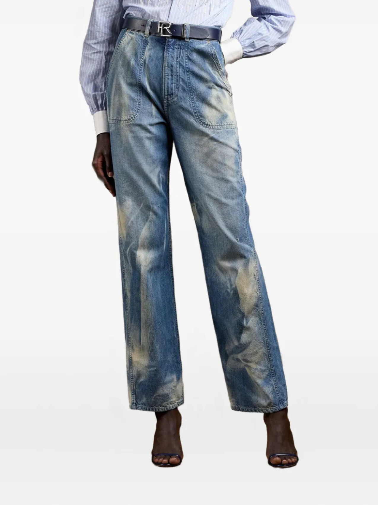 

Джинсы прямого кроя Driss из коллекции Ralph Lauren с эффектом потертости Ralph Lauren Collection, синий