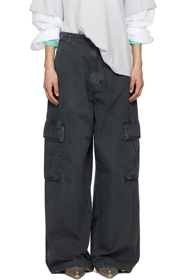 

Брюки карго с усиленной тканью Ripstop Acne Studios, черный