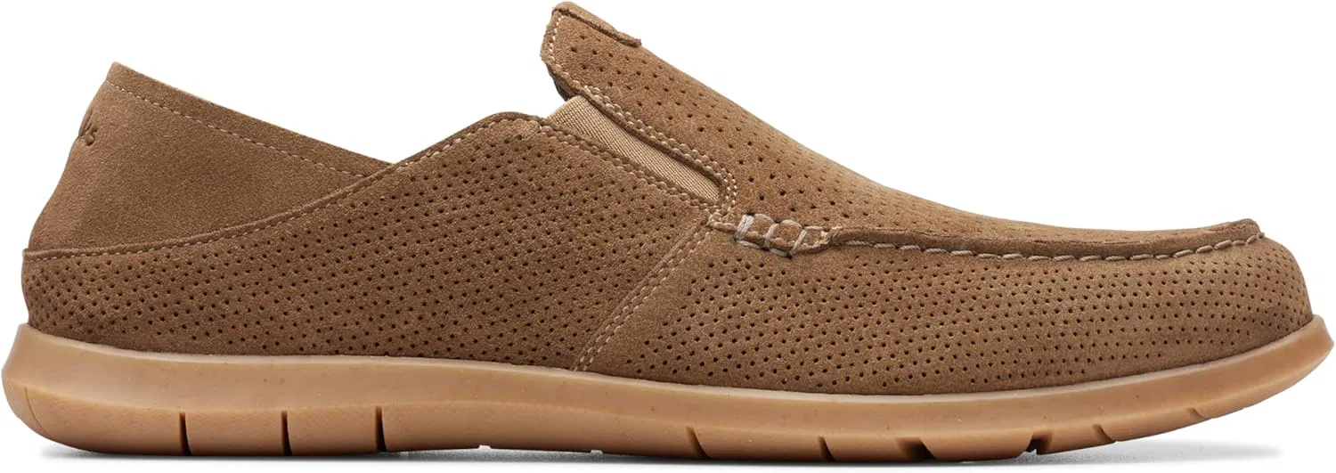 Мужские мокасины Clarks Flexway Easy, 2-Light Brown Suede — фото 2