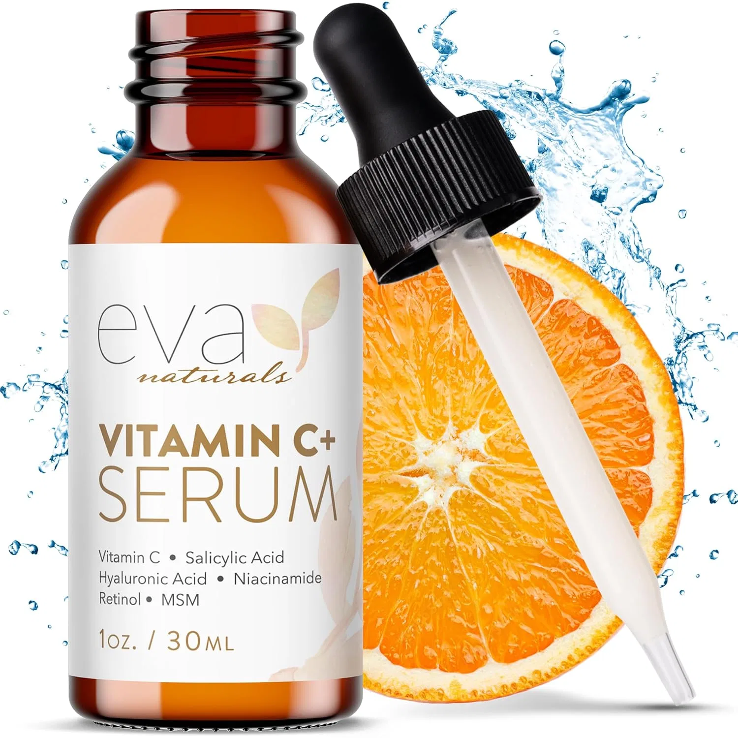 Сыворотка Eva Naturals — Для очищения кожи с витамином С, ретинолом, ниацинамидом, гиалуроновой и салициловой