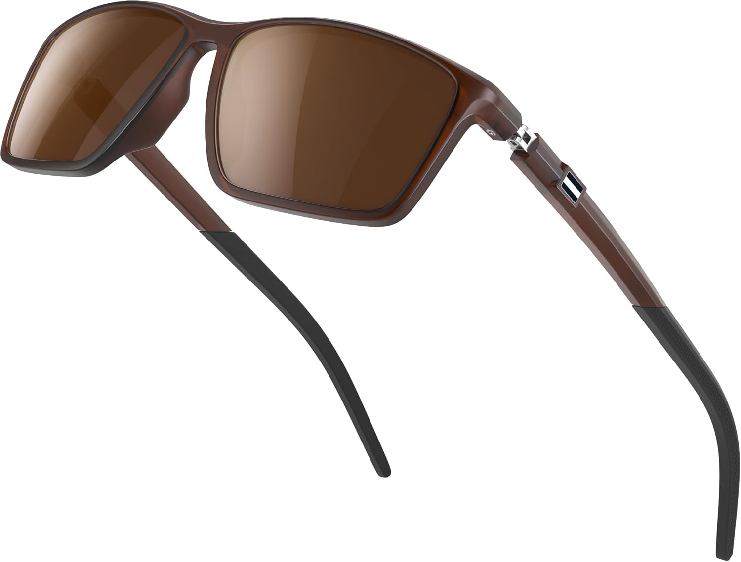 

Поляризованные солнцезащитные очки для мужчин - легкие солнцезащитные очки из материала TR90 с защитой от УФ-излучения UV400 для вождения, рыбалки, гольфа kunqun, A06-brown